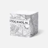 Josef Frank/Svenskt Tenn Memoblock Stockholmskartan* Dekorationsdetaljer|Block & Gåvokort
